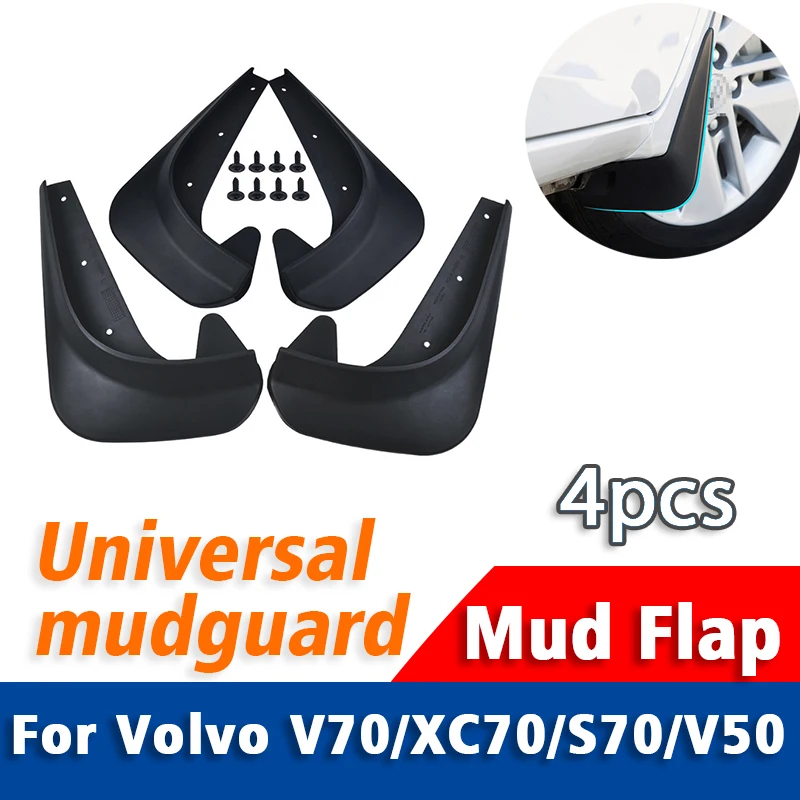 Front Rear 4pcs FOR Volvo XC70 S70 V50 V70 Universal Mudguards Fender Mudflaps Car Accessories Mud Flap Guard Splash Mudguard