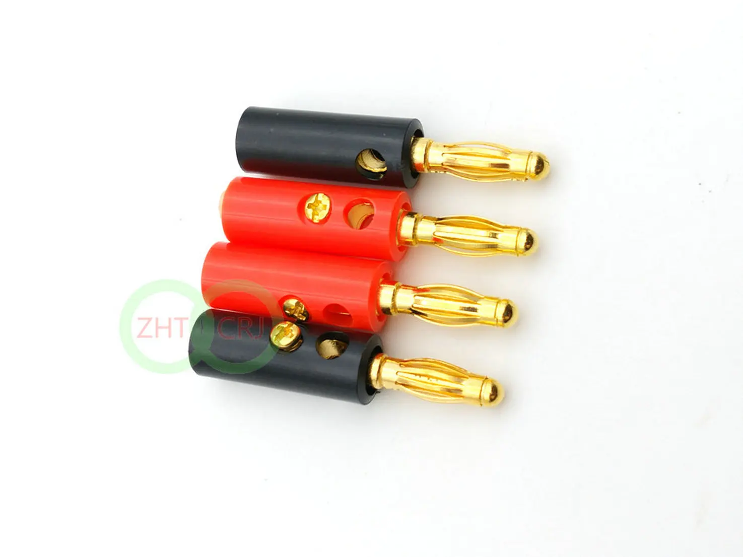 Imagem -04 - Banhado a Ouro mm Banana Plug Conector Preto e Vermelho 1000 Peças