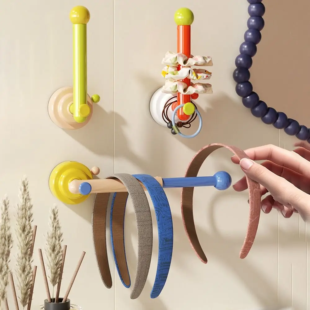 

Portable L-Shape Hairband Storage Hook Scalable Punch Free Cloth Hanger Wall Mounted Dopamine Kitchen Storage Rack
