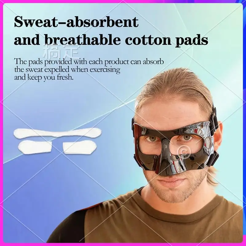 

AUU-Sports Face Guard, Nose Guard For Broken Nose, Basketball Football Softball Training Face Protect Shield, Durable Clear Open
