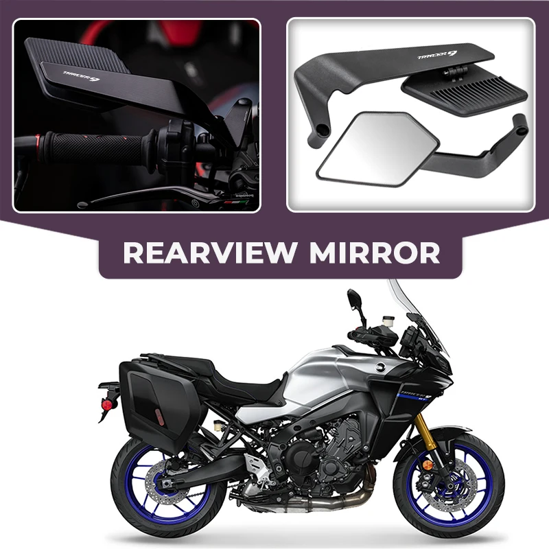 OEM Replacement Motorcycle Side Rearview Mirror Adjustable 8mm 10mm For TRACER 9 GT 9GT 900 700 Tracer9 Tracer9GT FJ‑09