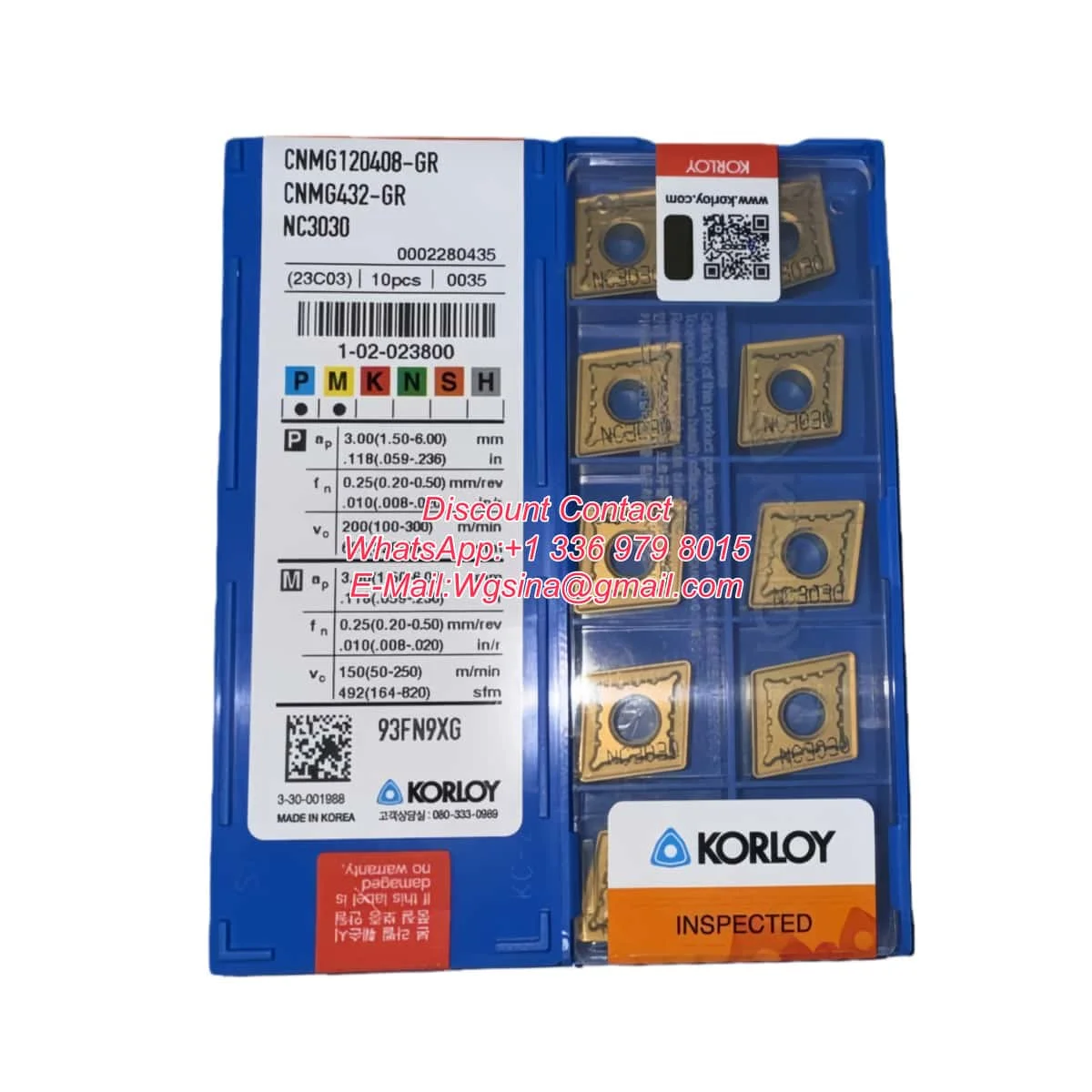 

Оригинальный CNMG12 CNMG1204 04 08 12-VB VM VP2 VP3 B25 GM GR GS HM NC3215 NC3120 NC6210 LM9810 NC3220 PC9530 Токарная пластина