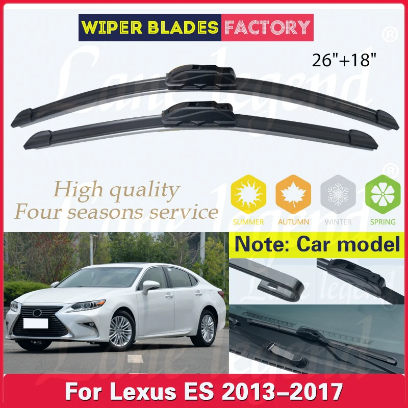 For Lexus ES ES250 ES300h ES350 2013 - 2017 XV60 250 300h 350 Car Front Wiper Blades Windshield Windscreen Window Brushes 26