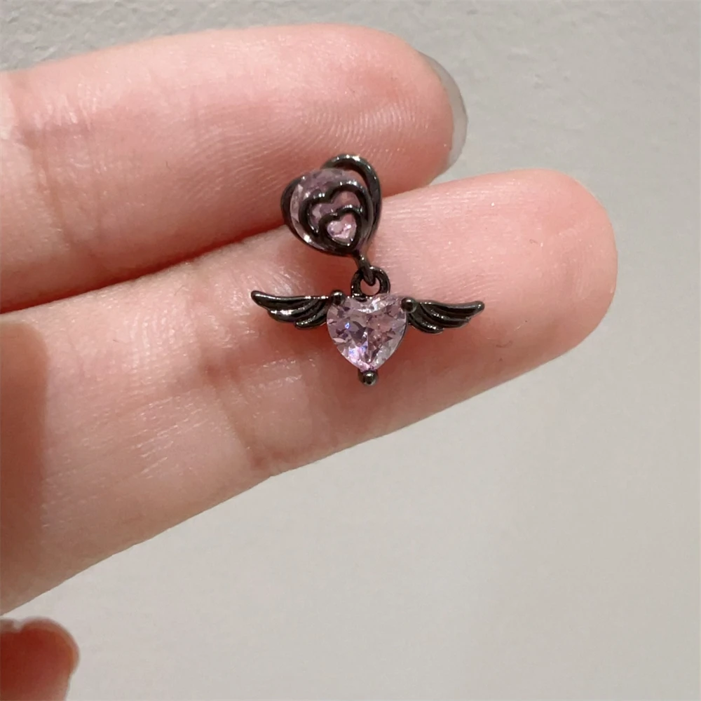 1 pcs Punk Zircon Spider Web Ear Bone Nail For Women 316L Stainless Steel Inoxidable Earrings for Women Conch Piercing Jewelry view 4