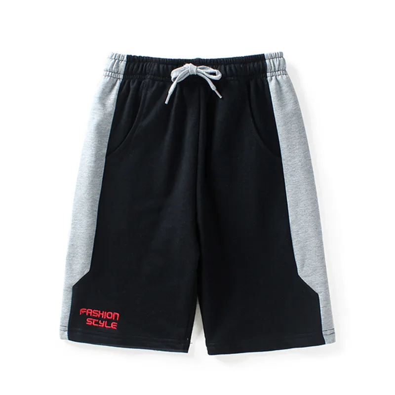 2026 New Summer Kids Boys Knitted Shorts Patchwork Striped Soft Cotton Sporty Shorts For Teenagers Big Boys 2-14 Years Wear