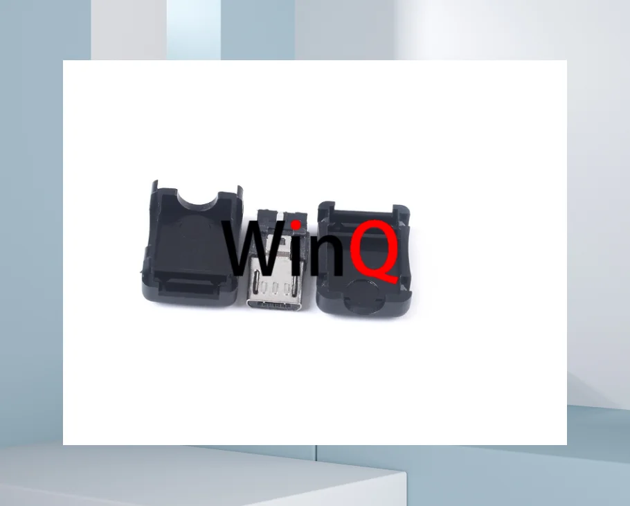 

10pcsUSB socket three piece set with snap on solder wire interface female and male heads