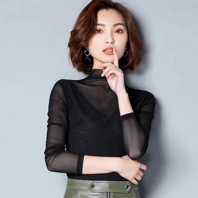 

Женская футболка Bla Lace Me Base с длинным рукавом, в полоску, приталенная, осенняя, универсальная, с круглым вырезом