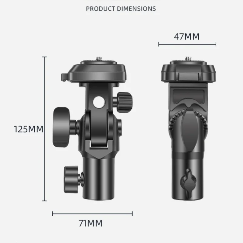 Q-K1 Quick Release Plate Tilt Bracket Adapter for Traditional Lamp Holder Horizontal Vertical Mode