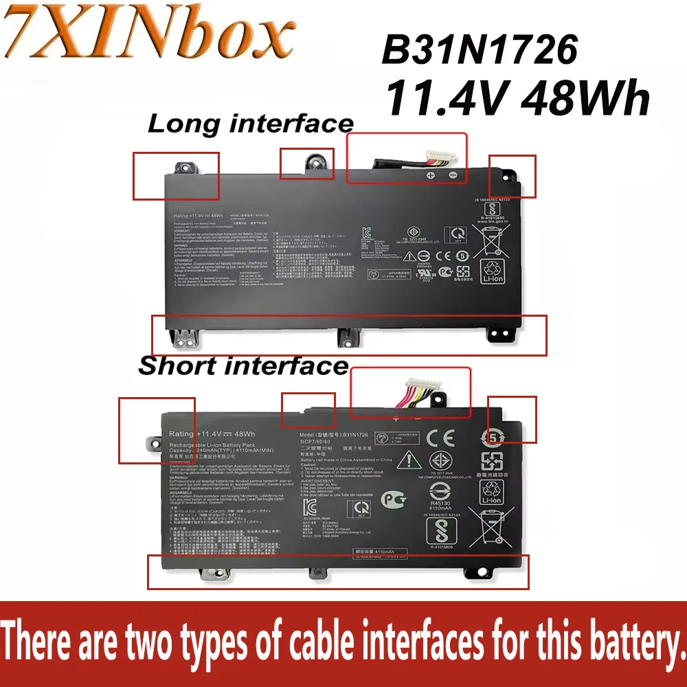 

7XINbox B31N1726 B31N1726-1 11,4 В 48 Втч аккумулятор для ноутбука ASUS TUF Gaming FX504G FX505G FX80 FX86 A15 FA506 A17 FA706 серии