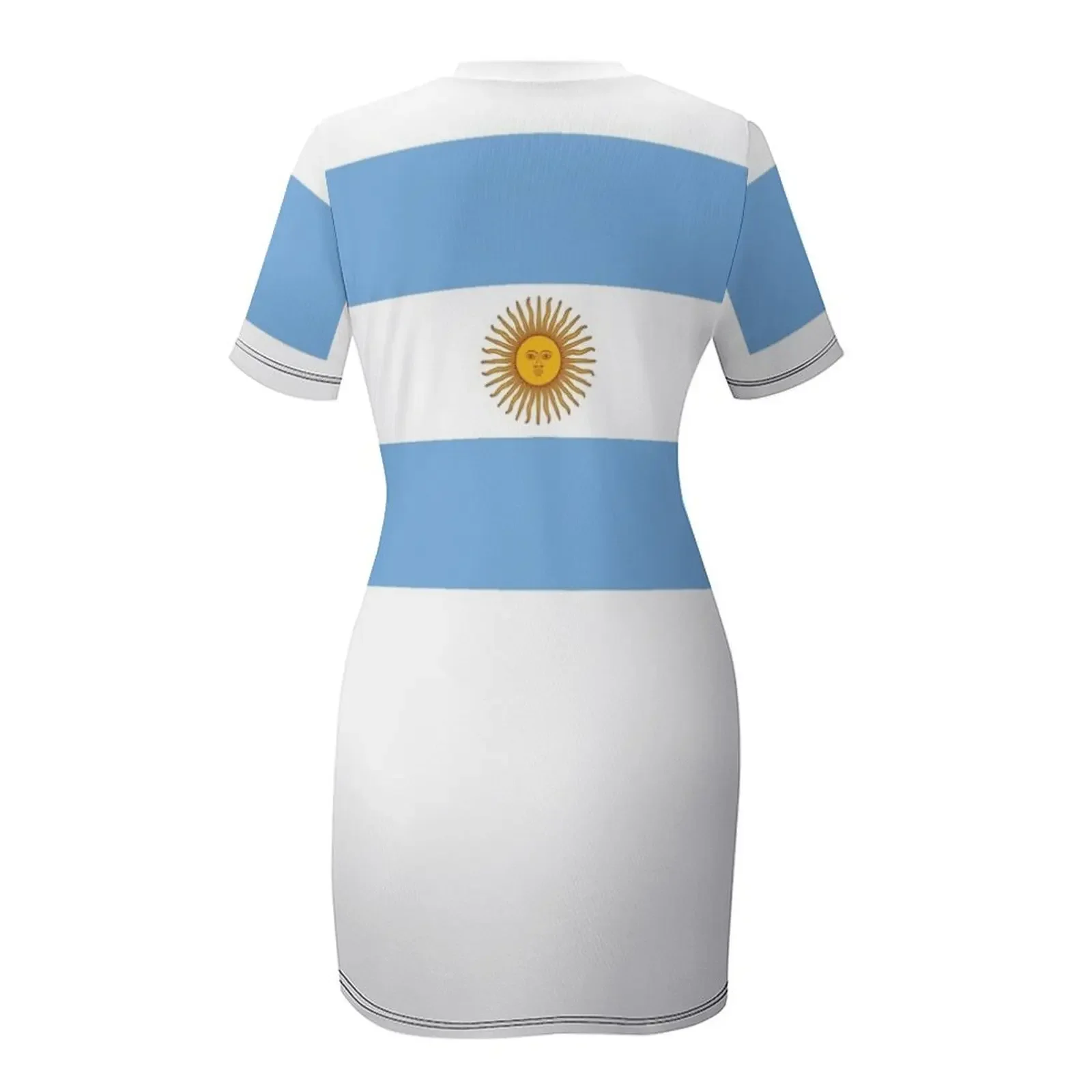 علم الأرجنتين - Bandera de Argentina فستان بأكمام قصيرة فساتين سهرة نسائية فاخرة للحفلات النسائية فستان سهرة للحفلات الراقصة