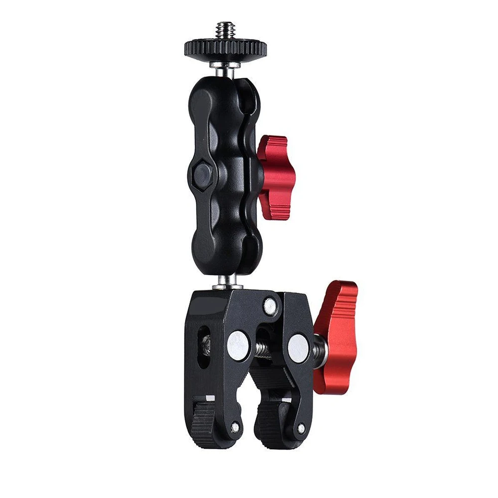 Super Clamp Camera Clamp Mount Monitor 360° °   Ballhead Magic Arm dubbele kogelkopadapter voor DSLR-camera/Gopro/LED-verlichting/telefoon