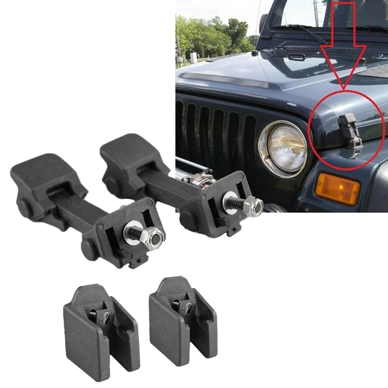 Car Front Hood Latch Catch With Bracket For Jeep Wrangler TJ 1997-2006 55176636AC 55176636AD 68038118AA