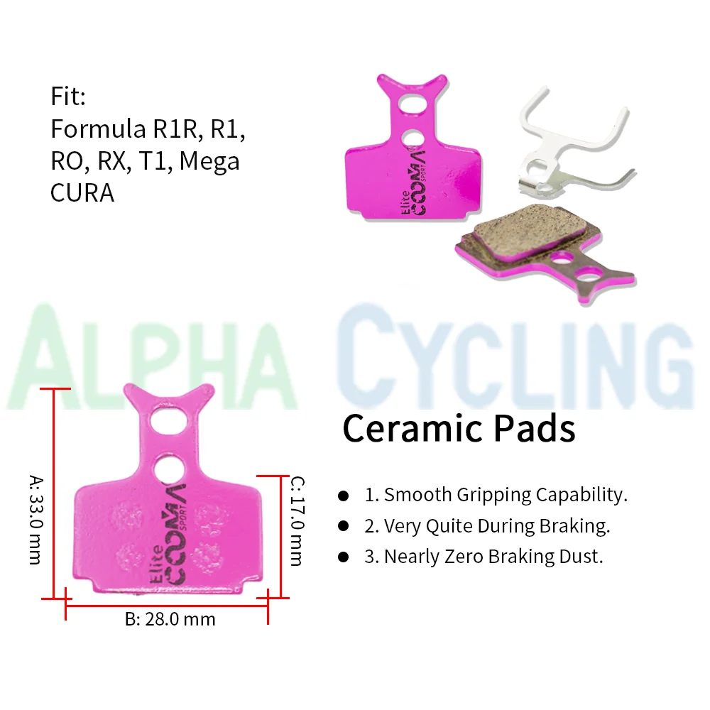 4 Paar Keramik-Fahrrad-Scheibenbremsbeläge für Formula Cura, R1R, R1, RO, RX, T1, C1, Mega Caliper, Elite Class – Detail 1