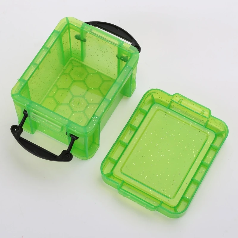 Mini Clear Plastic Storage Box with Locking Lid Portable Jewelry Container for Pocket Purse Organizing Beads Small Items - Image 4