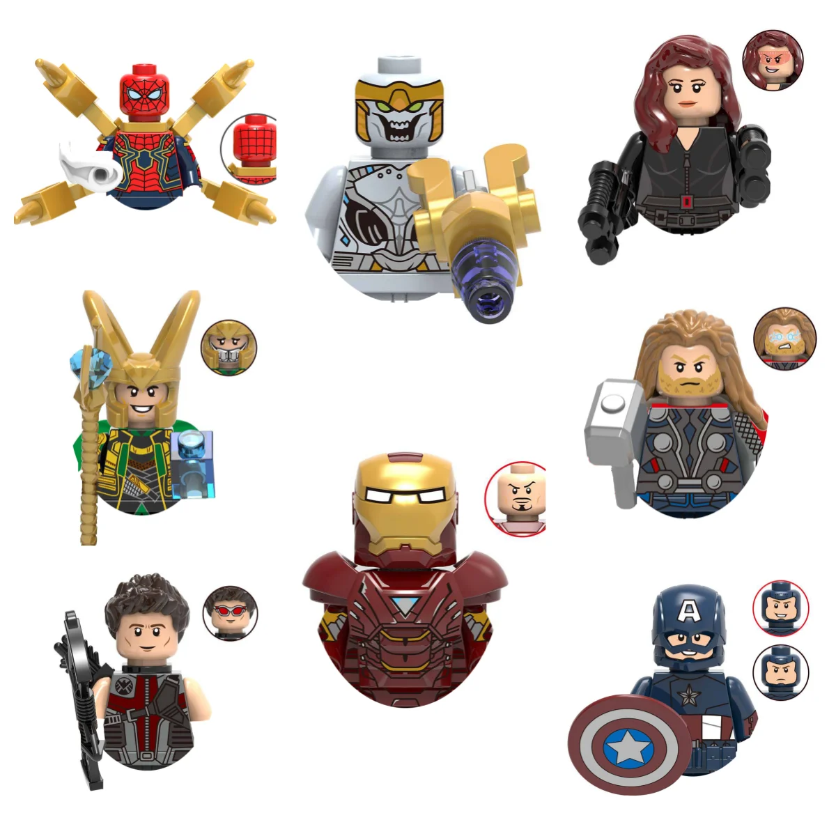 Hot toys New  Block toys Marvel Captain America Thor Action figures Children's toys Assemble toys Party gift brick toys