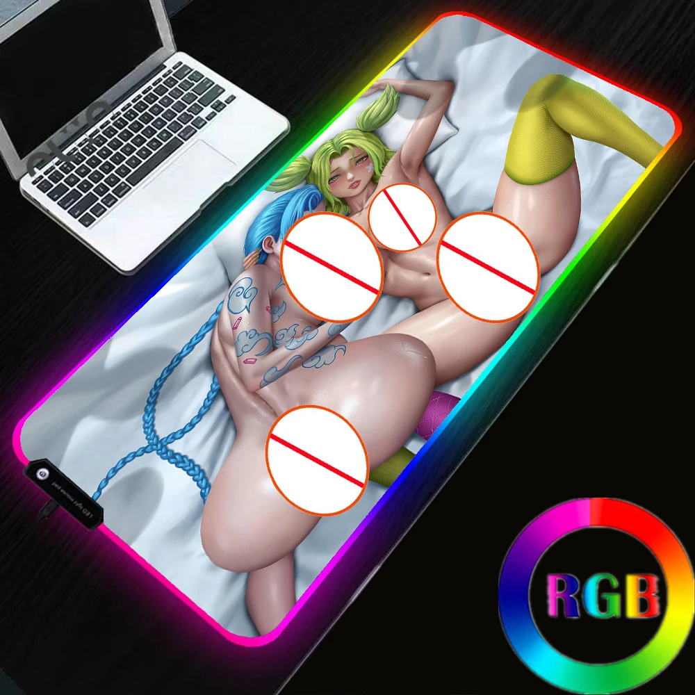 

RGB League of Legends Sexy Mouse Pad Gaming Accessories Table Led PC Gamer Completo Computer Desk Mat Backlight Keyboard Mousepa