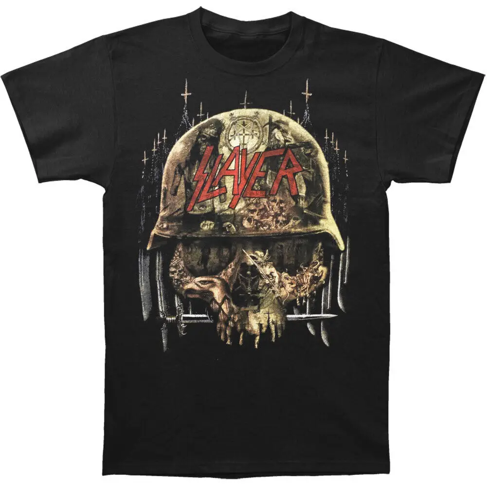 Men's Slayer Skull Collage T-shirt Small Black