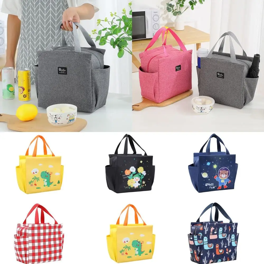 Cartoon Food Obst Veranstalter Thermal Lunch Taschen Oxford große Kapazität Student Lunch Bag wasserdichte Einkaufstasche für Picknick Reisen