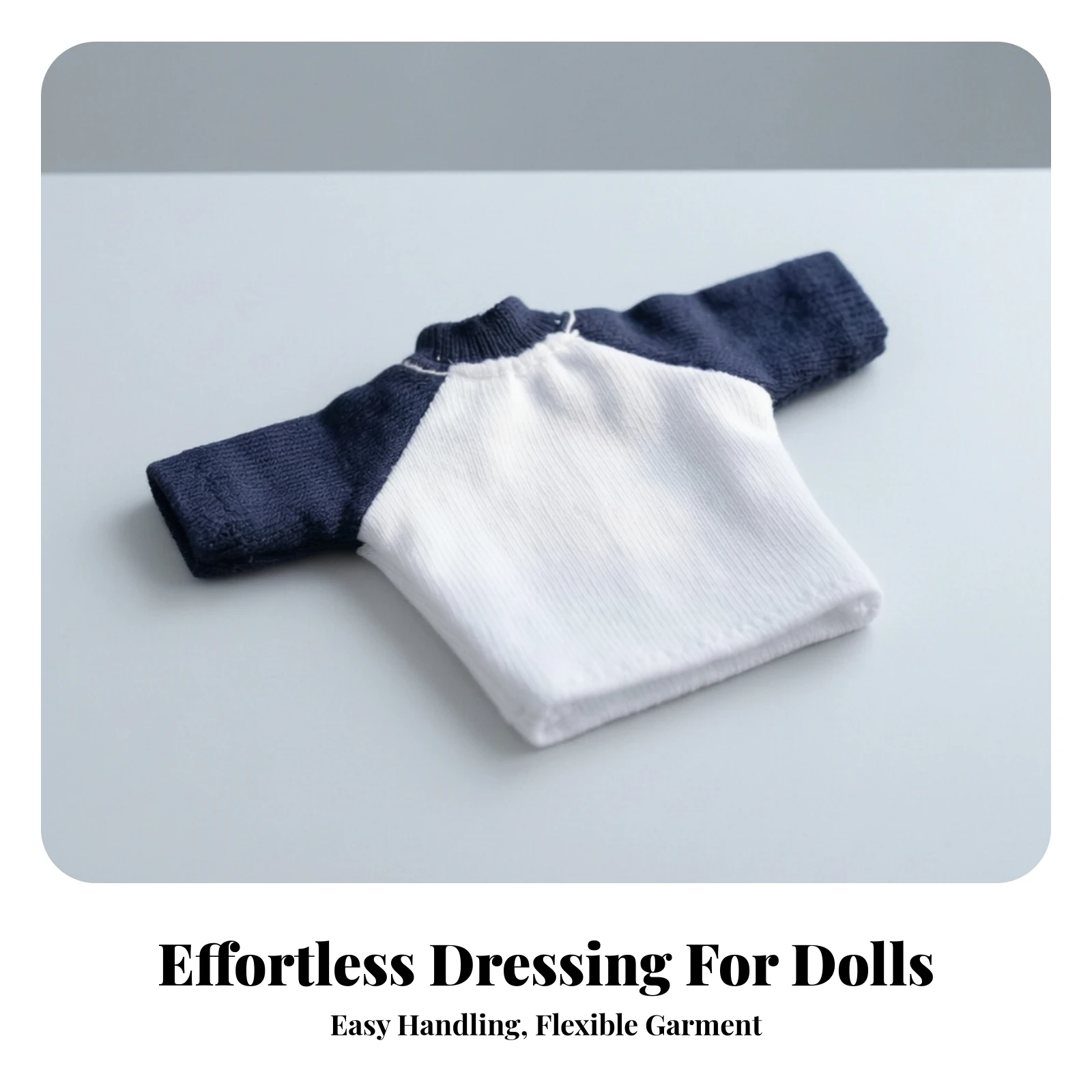 OB11 Doll Outfit Ribbed Fitted Doll Shirt Apparel Compatible Wear-Resistant