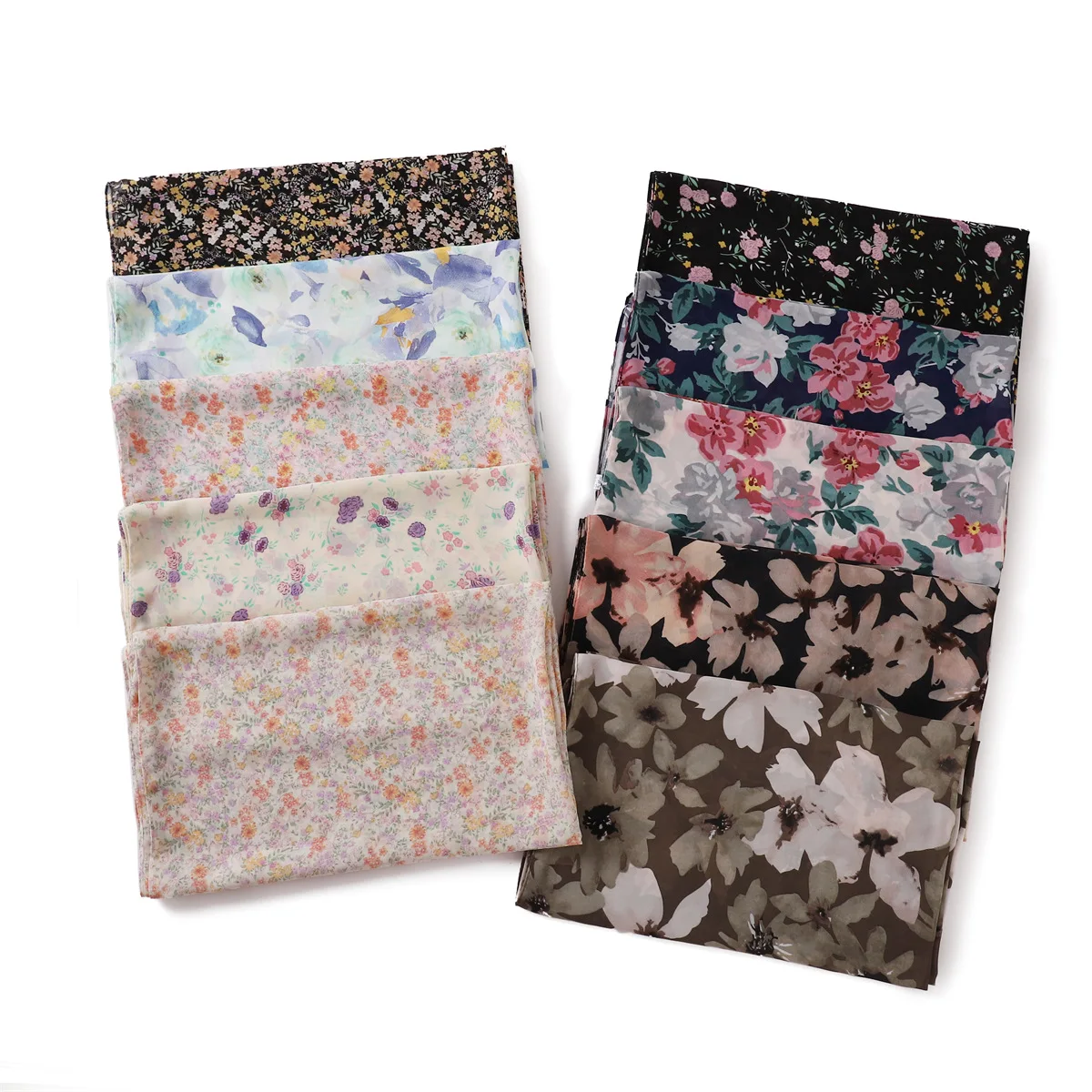 

Новые шифоновые хиджабы с жемчужным принтом, шарфы-хиджабы, свежие шелковые платки с мелким цветочным узором и горошком, солнцезащитные шарфы-шали, хиджабы для женщин, тюрбаны