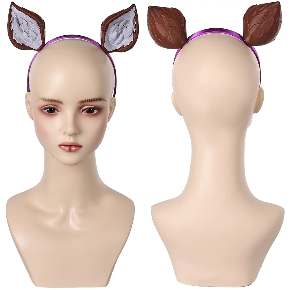Game Rivals Doreen Green Cosplay Fantasia Squirrel Costume Tail Headband Disguise Clothes Roleplay Halloween Carnival Suit Women - view 5