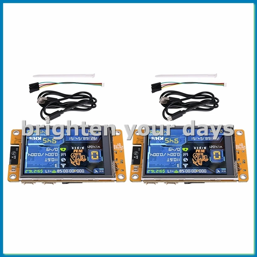 

2 шт. Bitcoin Solo Miner 950KH/S NMMiner с 2,8-дюймовым интеллектуальным дисплеем Bitcoin Crypto Solo Lottery Miner NerdMiner-VVNB