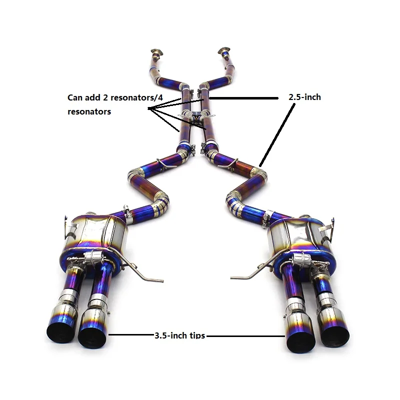 

Deleville Exhaust Catback For BMW M3 E90/E92/E93 4.0L 2007-2013 Titanium Exhaust Pipe Performance Valvetronic Exhaust Muffler