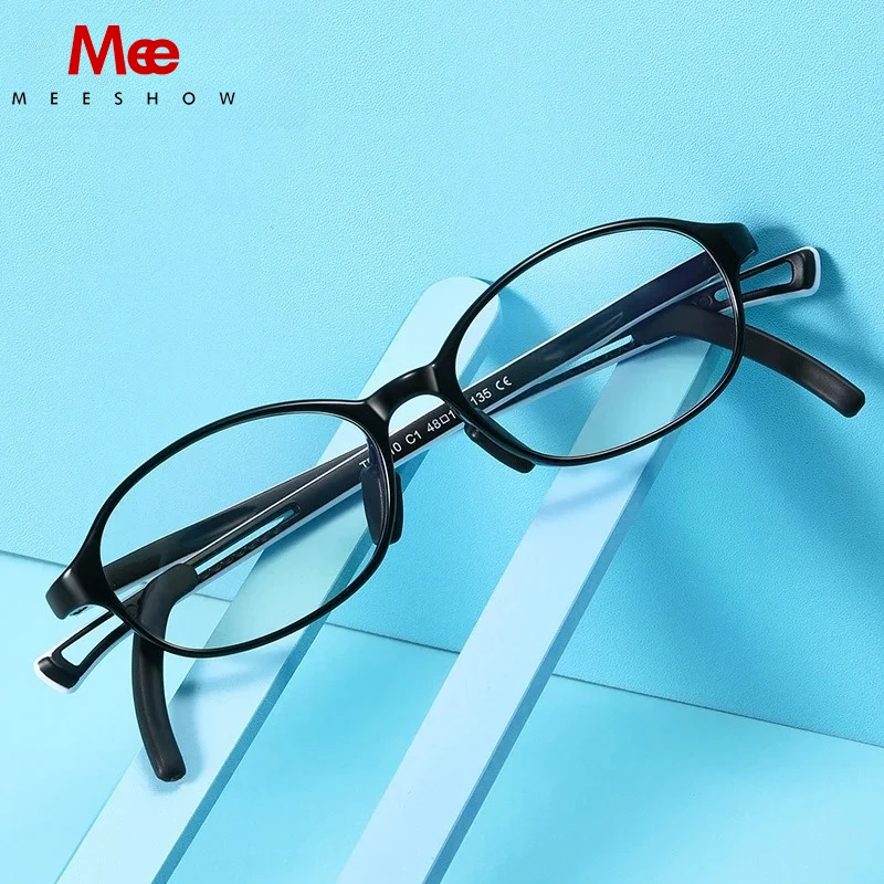 

Детские противоскользящие резиновые регулируемые линзы MEESHOW с защитой от синего света для мальчиков и девочек, настраиваемые линзы для предотвращения близорукости по рецепту