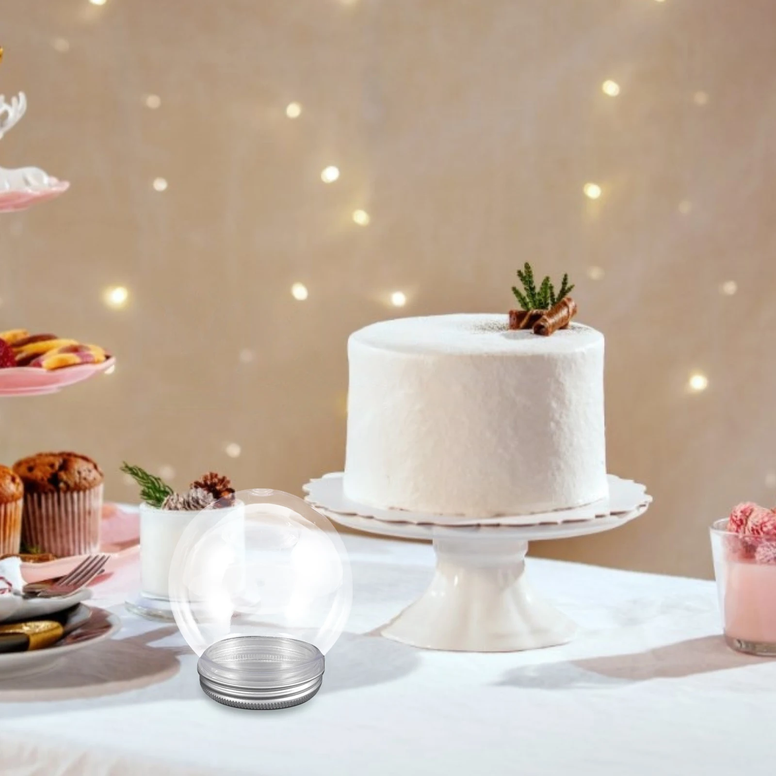 

10Pcs Clear Water Globes DIY Kit Lightweight Portable Nonstick Easy to Clean Snow Globes Snow Globe Kit Water Globe