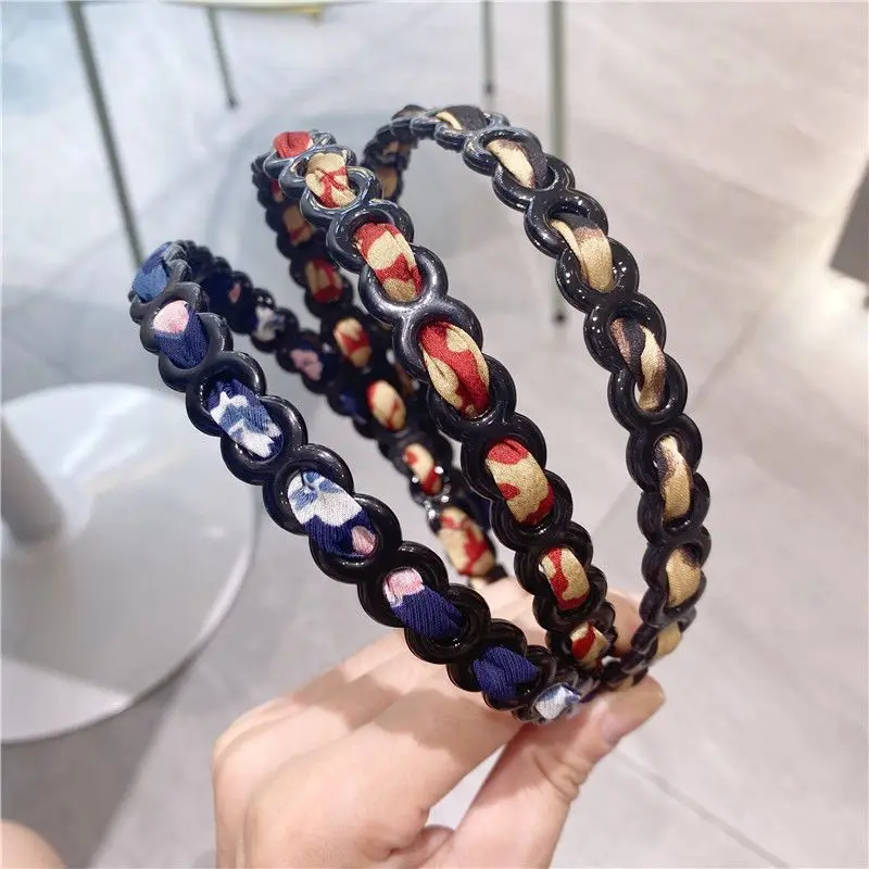 New Women Hairband Cross Knot Braid Twist Headband Adult Spring Autumn Shiny Color Headwear Wide Side Turban Hair Accessories