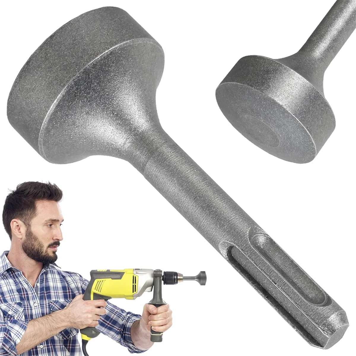 Chave de haste de aterramento SDS Plus, chave de broca de aço forjado resistente, chave de haste de aterramento de broca de martelo rotativo