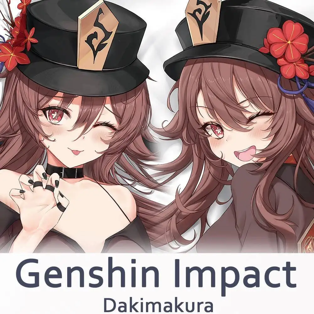 

Genshin Impact Hu Tao Dakimakura 2WAY Шарнирный чехол для тела Аниме Хутао Подушка Чехлы