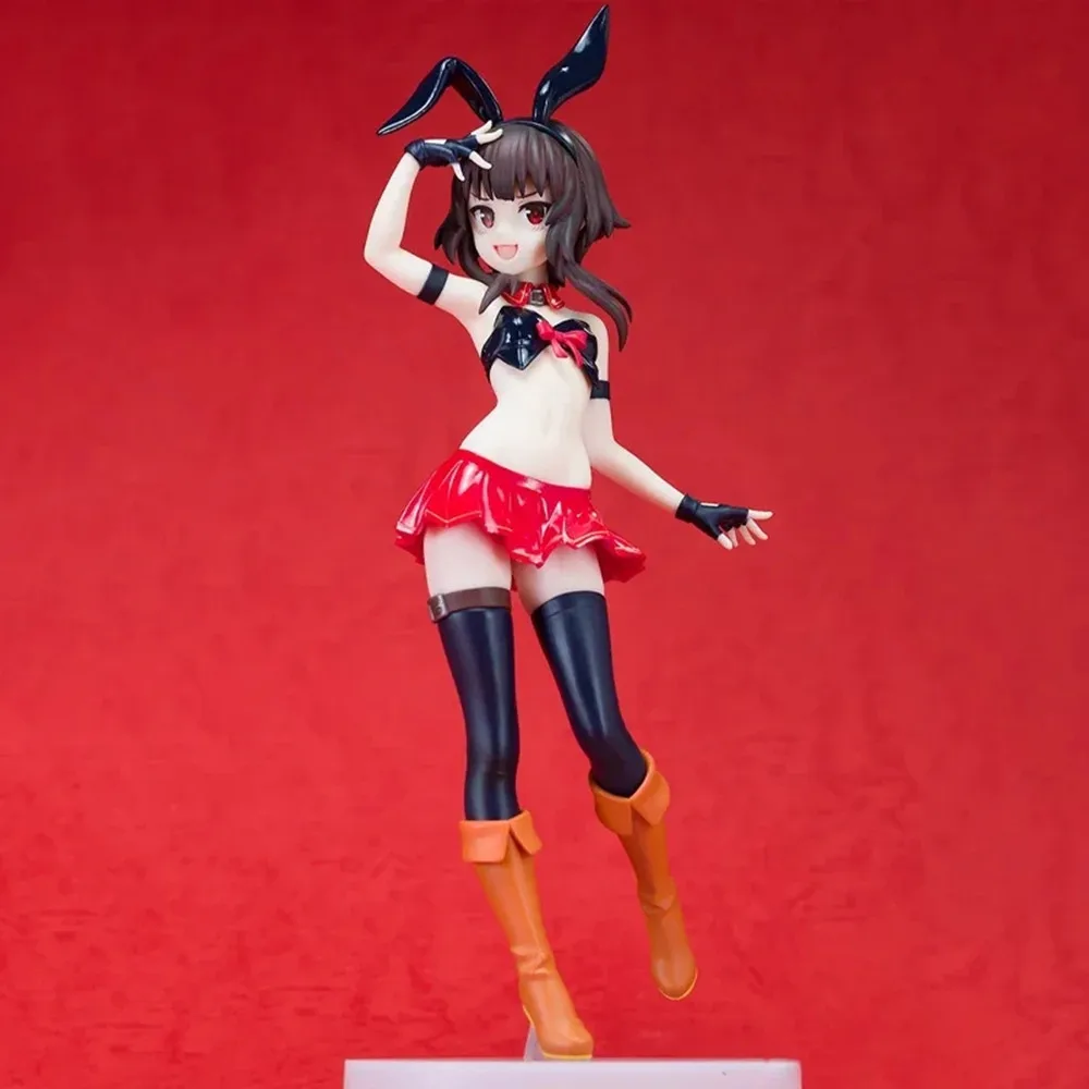 23CM KonoSuba Megumin Kono Subarashii Sekai ni Shukufuku o! bunny Ver Girl figure PVC Action Anime Model Toys Doll Gifts