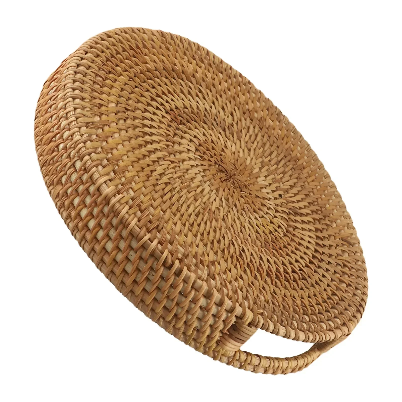 

Farmhouse Coffee Room Rattan Woven Tray Hand-Woven Tray 30x30x5cm Versatile Functionality Natural Rustic Design