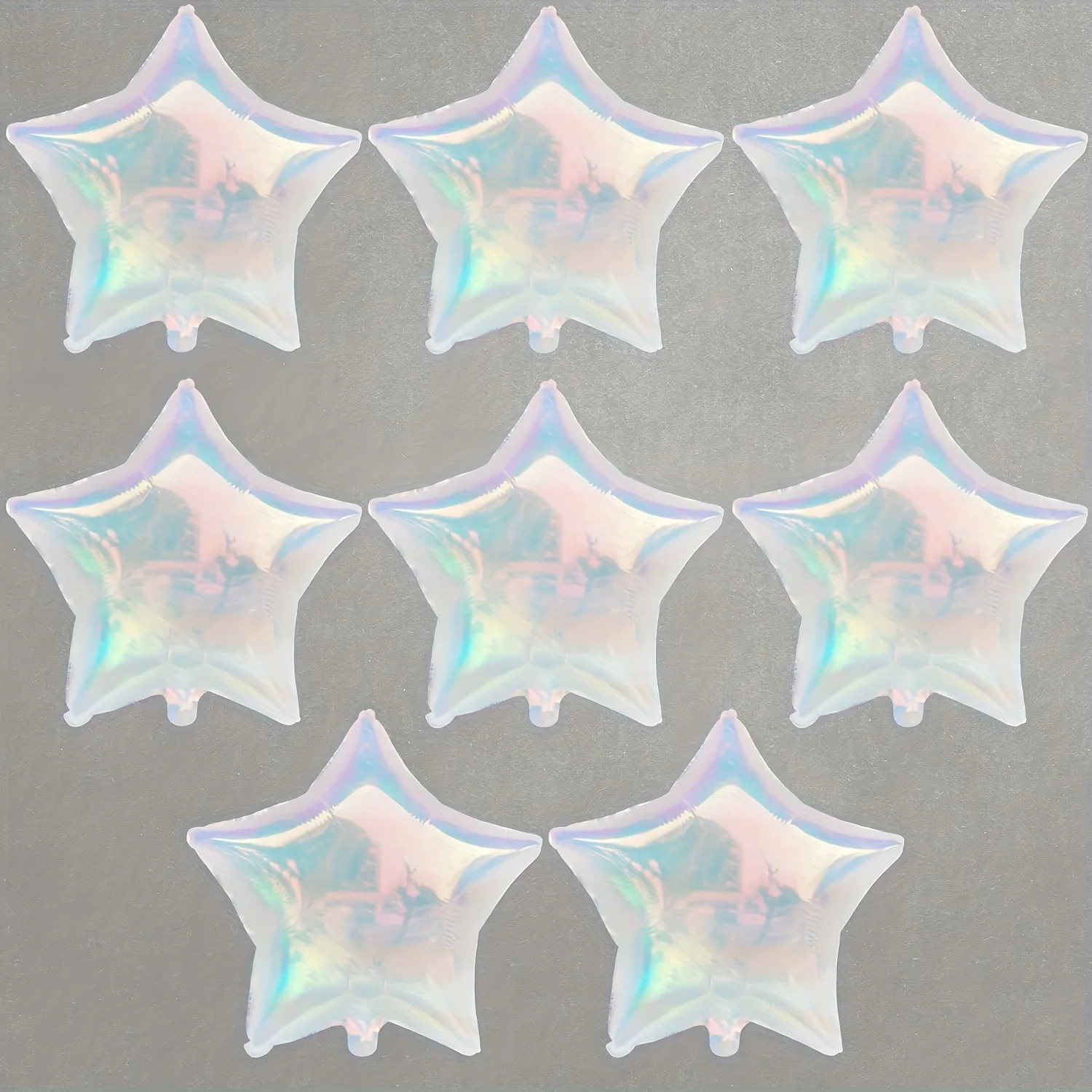 8-piece Set Of 19 Inch Colorful Star Foil Balloons - Perfect For Birthdays, Weddings, And Graduation Ceremonies