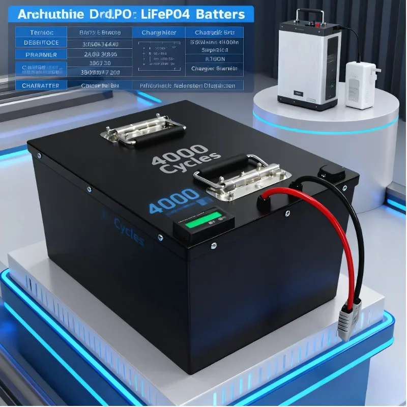 72V LiFePO4 baterie 50Ah-200Ah | Bluetooth BMS aplikace + výkon 8000W | Kompatibilní se skútrem, motocyklem, tříkolkou, golfovým vozíkem El - náhled 4