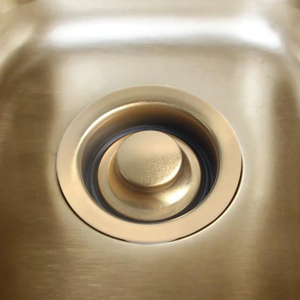 Easy Installation Garbage Flange Cleaner Workspace Stainless Steel Flange Long-lasting Functionality Rubber Stopper