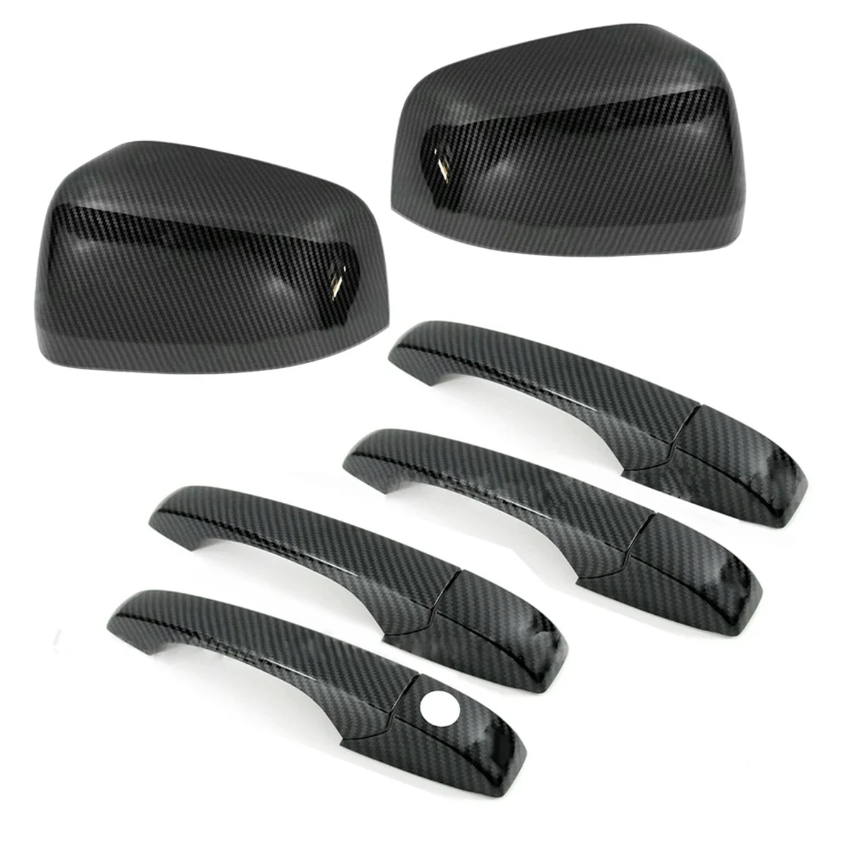 10Pcs/Set Side Rearview Mirror Trim Door Handle Cover Kit for Dodge Durango SUV 2011-2020