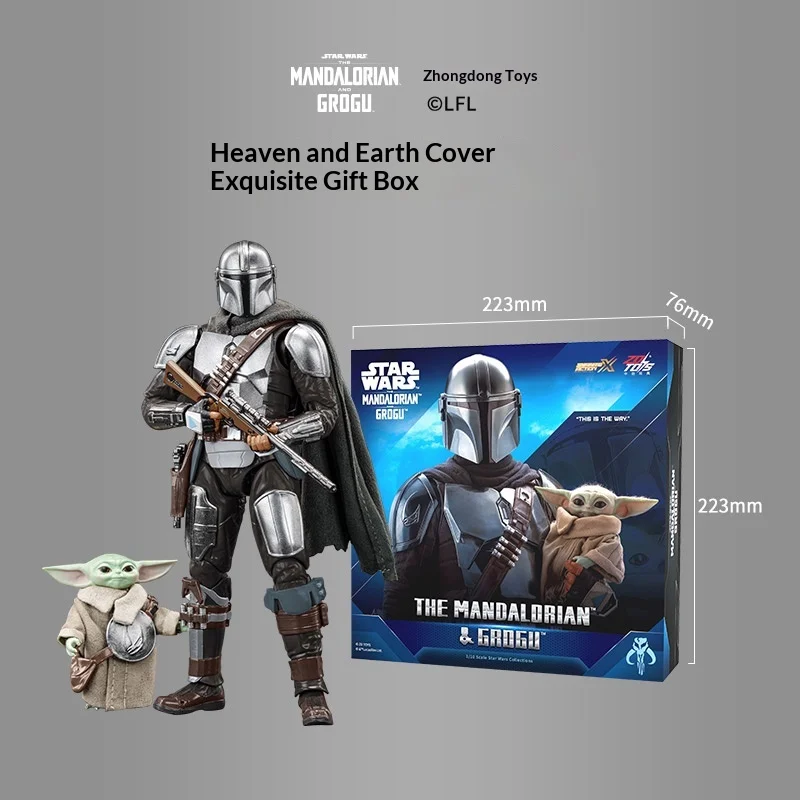 ZD Toys Star Wars The Mandalorian And Grogu Action Figure Movable Joints Collectible Model Desktop Display Gift Toys