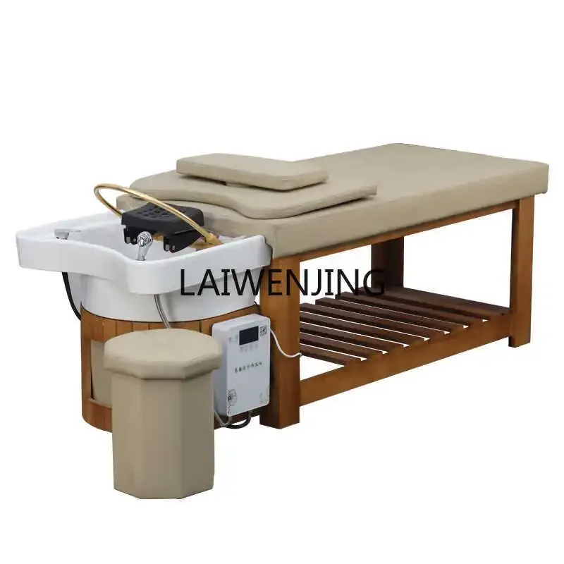 

MJY solid wood ceramic basin head treatment shampoo bed ear shop water circulation fumigation