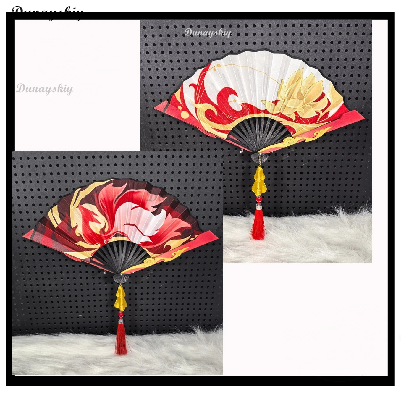 Game Tingyun Fugue Cosplay Fan Honkai Star Rail Folding Fan New Skins Props Xianzhou Luofu Halloween Party Customized