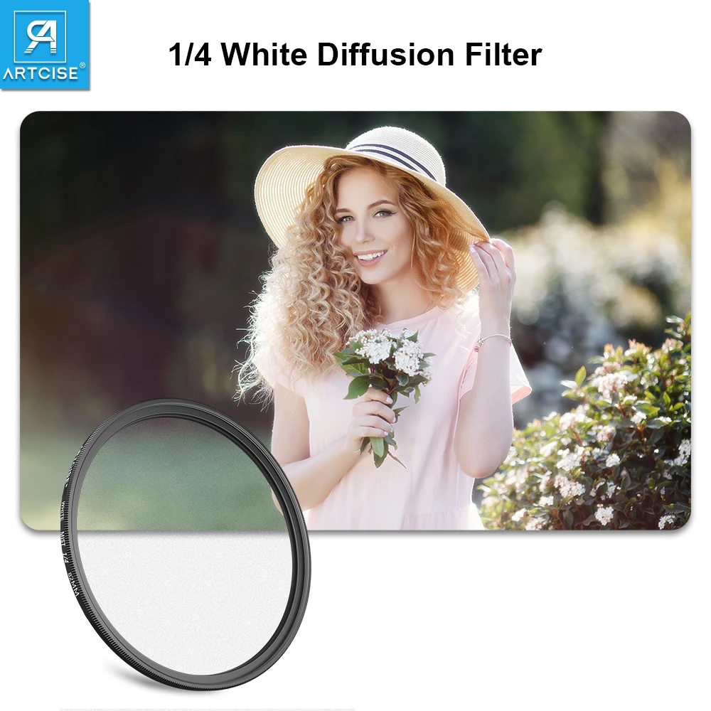 

ARTCISE 37-82mm White Mist Soft Focus Filter Set Dreamy Fog Effect for Video/Vlog/Portrait Photography