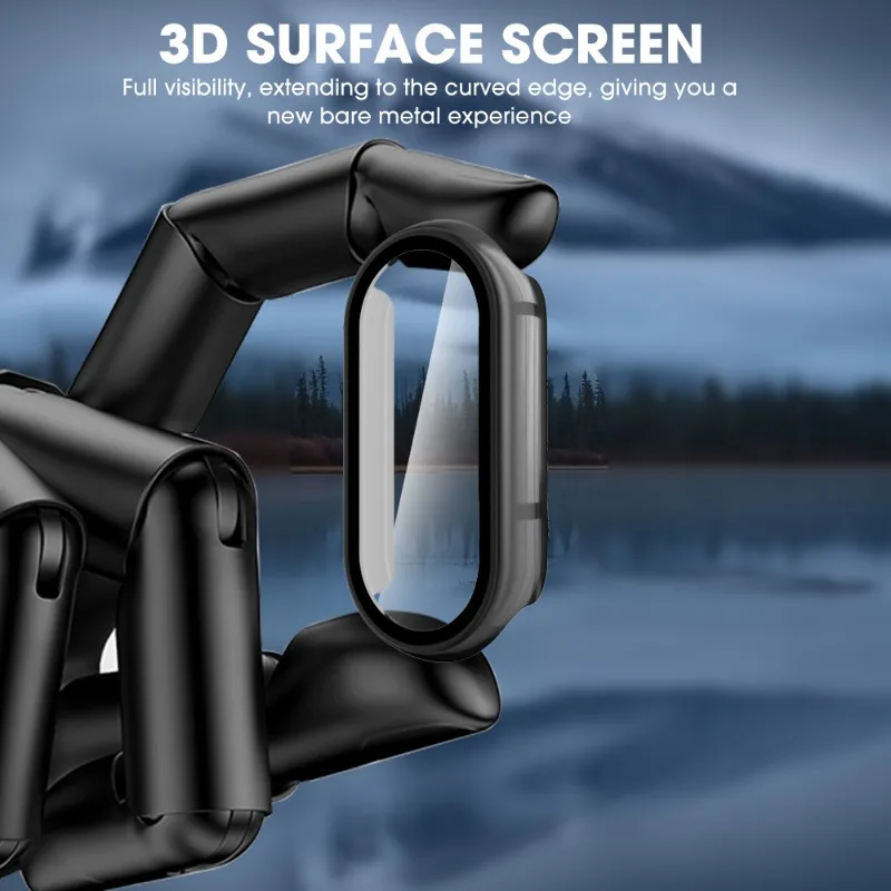 Case Cover+Tempered Glass Film for Xiaomi Mi Band 9 Full Coverage Protective Cover for Miband9 Smart Watches Screen Protector