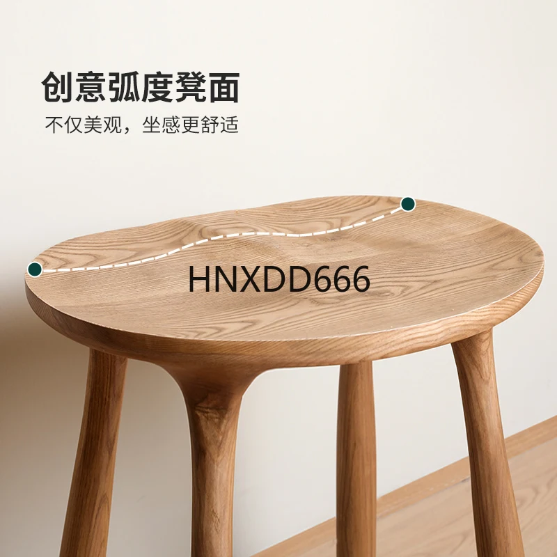 Modern simple home bedroom solid wood makeup stool