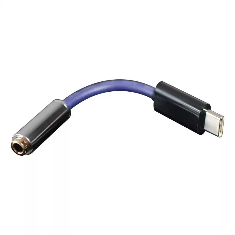 Single-Crystal Copper Silver-Plated Type-C to 3.5/2.5/4.4mm DAC Adapter Cable, HiFi Decoding Earphone Converter