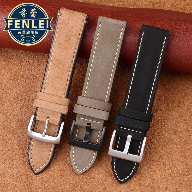 Pulseira de relógio de couro vintage para pulseira Timex masculina, pulseira de couro fosco, alta qualidade, 20mm, 22mm, T49905, T49963 Series