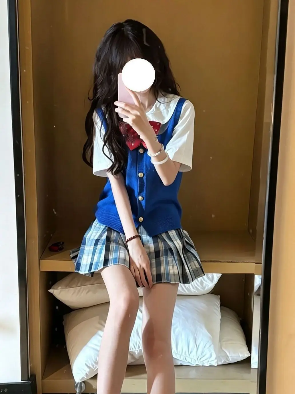 Bubble Water JK Uniform Knitted Open Cardigan Summer New Style Japanese School Wind Vest Women's School Supply Set Fashionabl...