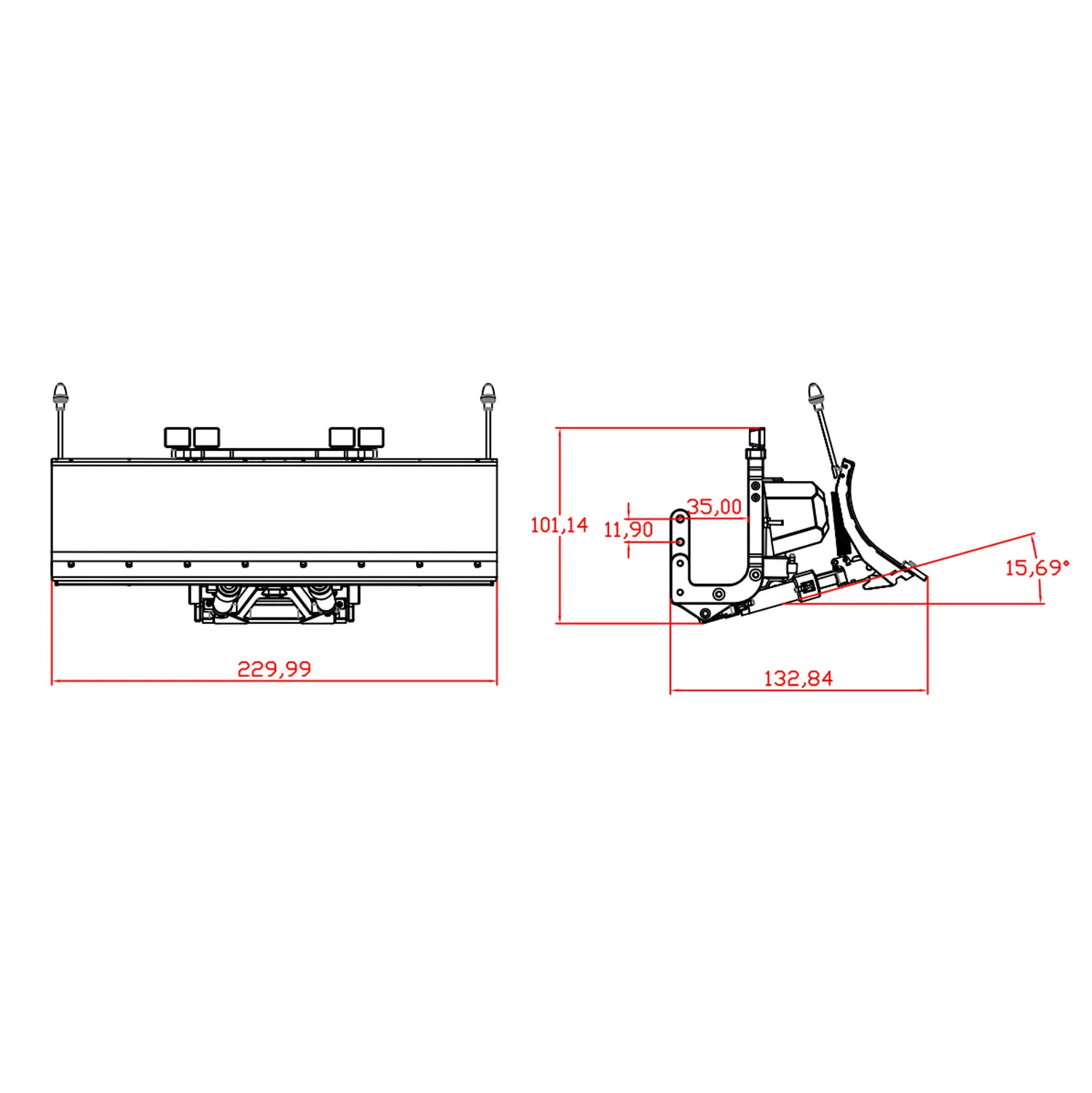 RC metalowe hydrauliczne ostrza śnieżne do 1/14 wywrotka samochód zdalnie sterowany wywrotka DIY Model ulepszona część TH22608-SMT1