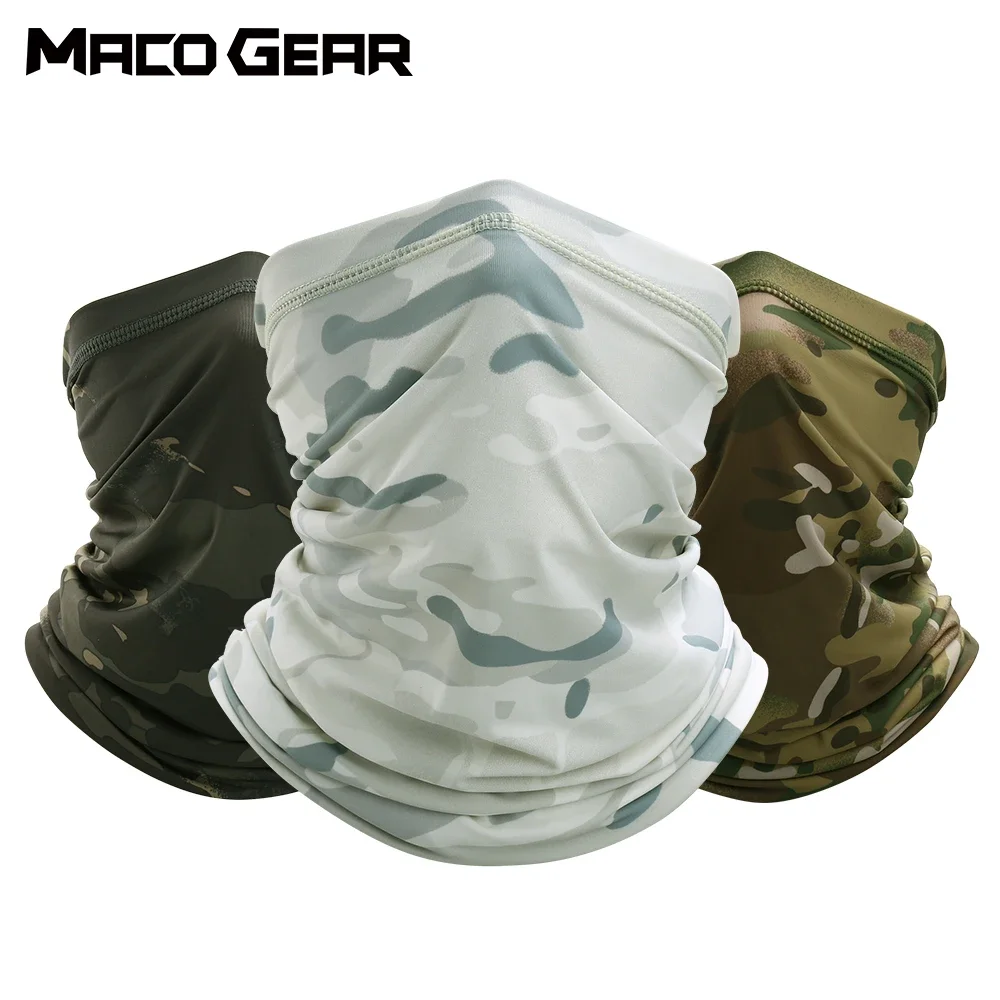 

Breathable Tactical Bandana Face Neck Gaiter Cover Military Elastic Smooth Hiking Cycling Run Mask Tube Scarf Cool Men Summer