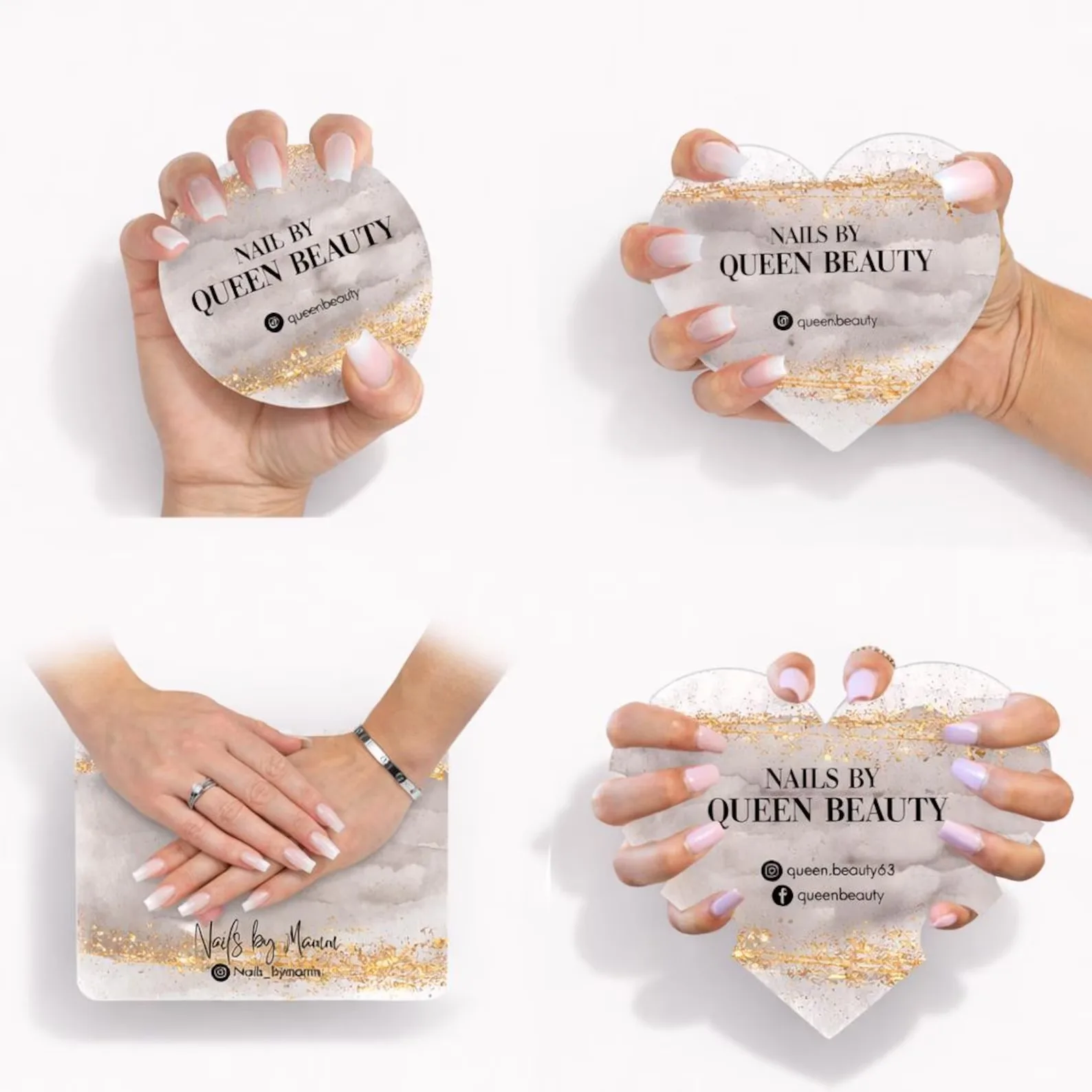 

Custom Text Logo Acrylic Nailfie Shooting Plate Personalized Manicure Art Showcase Prop For Technician Nail Picture Shooting